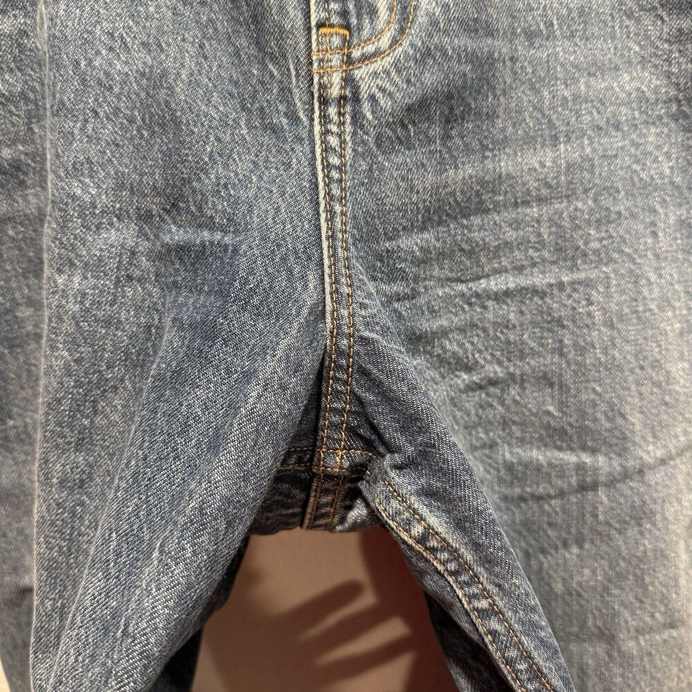 Abercrombie & Fitch Wide Leg Jeans in Medium Blue Denim - Picture 8 of 8